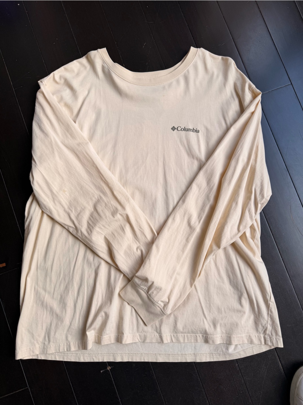 Columbia XXL Men's Long-Sleeve Tee in Soft Cream